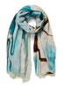 JANECARR X ZHANG ENLI POND WRAP - Printed modal cashmere scarf - tied