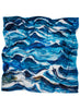 JANECARR X ZHANG ENLI WAVES SQUARE - Printed silk twill scarf - flat 2