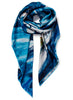 JANECARR X ZHANG ENLI WAVES SQUARE - Printed silk twill scarf - tied