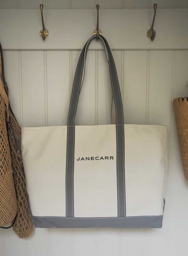 THE CAPE COD TOTE - Large Bespoke Zipped Cotton Canvas Tote - 1