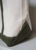 THE SAG HARBOR TOTE - Medium Bespoke Zipped Cotton Canvas Tote - Natural and Olive - 2