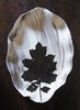 SASKIA SPENDER Large Black and White Scalloped Leaf Platter - 1