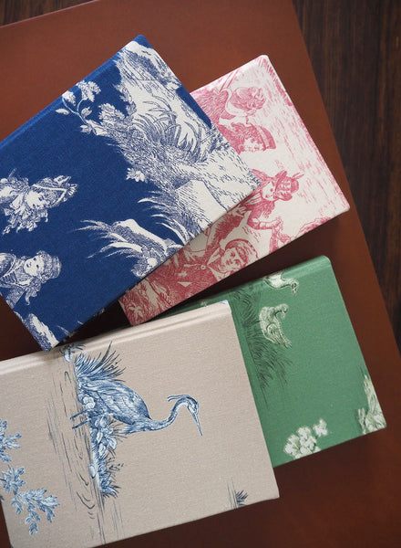 FOUR BESPOKE TOILE DE JOUY COTTON NOTEBOOKS - 1