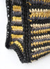 MALINA BAG - Medium striped raffia tote in black, natural, grey and primrose - detail 2