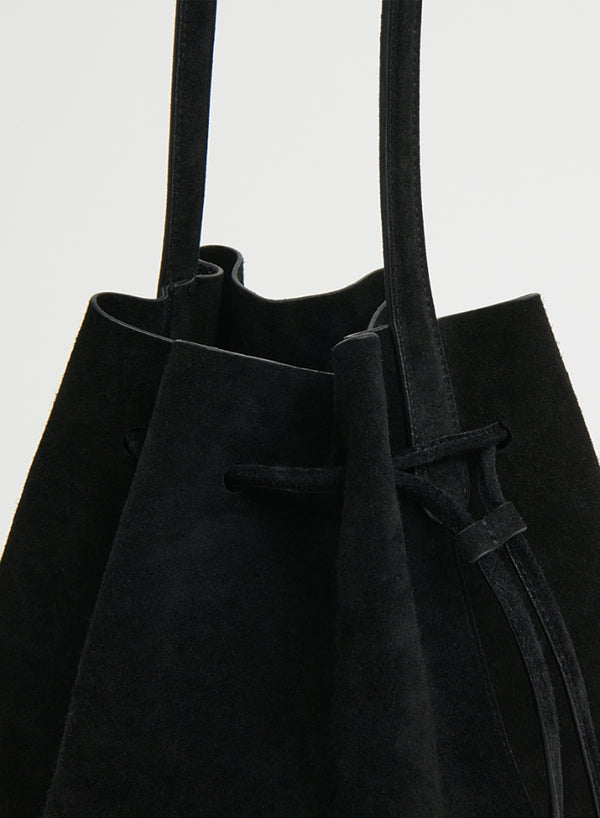 MANSUR GAVRIEL - Drawstring Cabas Suede - Black - Detail