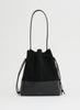 MANSUR GAVRIEL - Drawstring Cabas Suede - Black - Front