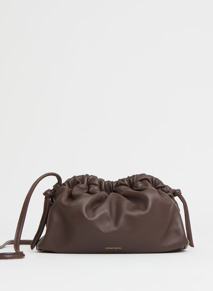 MANSUR GAVRIEL - Mini Cloud Clutch - Chocolate - Front