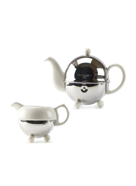 MARIAGE FRÈRES - ART DÉCO 1930 WHITE TEA SET WITH MARCO POLO TEA - 1