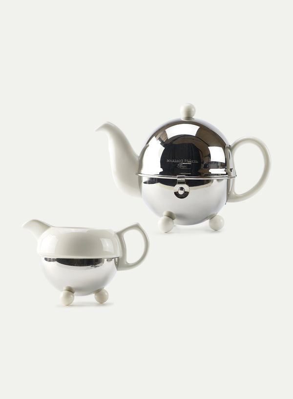 MARIAGE FRÈRES - Art Deco Teapot and Creamer - 0.6L - White 