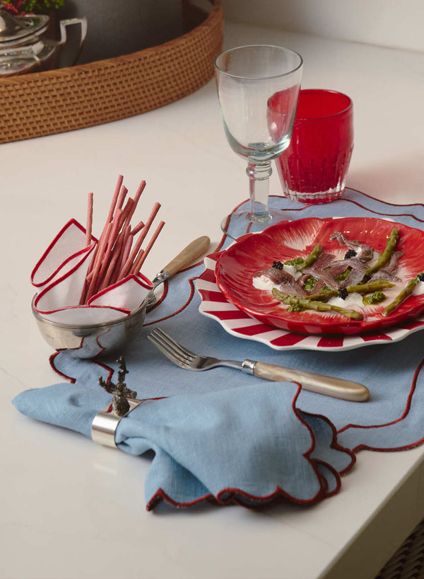 MARIAIDA - Brisa Placemat - Sky Blue Bordeaux - Lifestyle