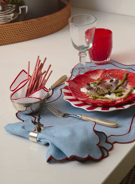 MARIAIDA - Brisa Placemat - Sky Blue Bordeaux - Lifestyle
