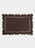 MARIAIDA - Set of Four Ondulado Brown Linen Placemats - Single