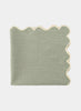 MARIAIDA - Set of Four Ondulado Green Linen Napkins - Napkin
