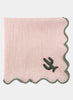 MARIAIDA - Set of Four Ondulado Light Pink Cactus and Palm Tree Linen Napkins - Cactus