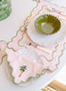 MARIAIDA - Set of Four Ondulado Light Pink Cactus and Palm Tree Linen Napkins - Lifestyle 1
