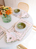 MARIAIDA - Set of Four Ondulado Light Pink Cactus and Palm Tree Linen Napkins - Lifestyle 2