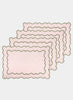 MARIAIDA - Set of Four Ondulado Light Pink Linen Placemats - Set