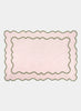 MARIAIDA - Set of Four Ondulado Light Pink Linen Placemats - Single