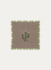 MARIAIDA - Set of Six Ondulado Brown Cactus and Palm Tree Cocktail Napkins - Cactus