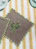 MARIAIDA - Set of Six Ondulado Brown Cactus and Palm Tree Cocktail Napkins - Lifestyle 