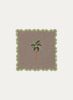 MARIAIDA - Set of Six Ondulado Brown Cactus and Palm Tree Cocktail Napkins - Palm Tree