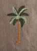 MARIAIDA - Set of Six Ondulado Brown Cactus and Palm Tree Cocktail Napkins - Palm Tree detail