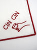 MARIAIDA - Set of Six Toast Cocktail Napkins, Salut, Cin Cin, Cheers - Cin Cin - Detail