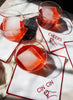 MARIAIDA - Set of Six Toast Cocktail Napkins, Salut, Cin Cin, Cheers - Cin Cin - Lifestyle