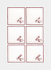 MARIAIDA - Set of Six Toast Cocktail Napkins, Salut, Cin Cin, Cheers - Set