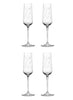 MARNI - SET OF FOUR CAMELIA AUBERGINE CHAMPAGNE FLUTES - 1