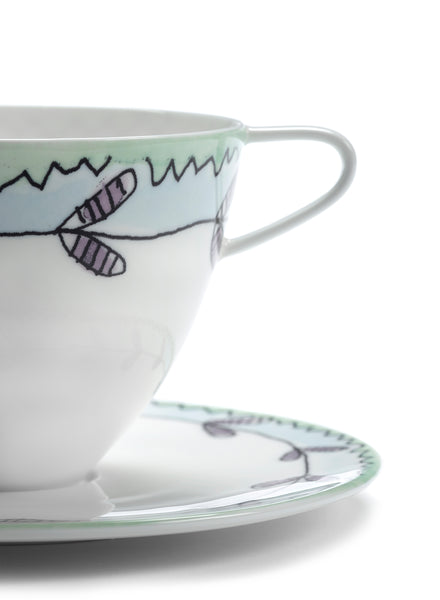 MARNI - B9223129-403 - CAPPUCCINO CUP + SAUCER - BLOSSOM - MILK MF - 4