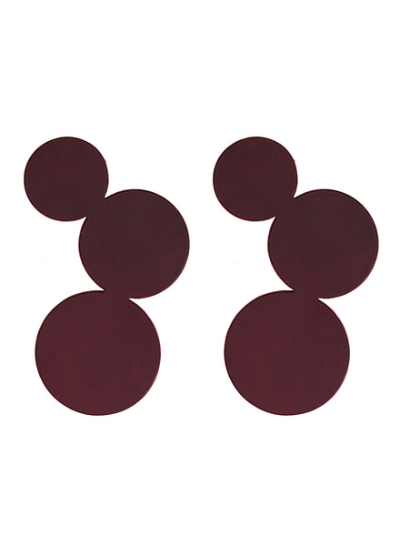 MARTINO GAMPER - In Vino Veritas Coaster - Maroon - Set
