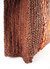 MILENO TOTE - Medium striped raffia tote in marron, rust and ochre - detail 2