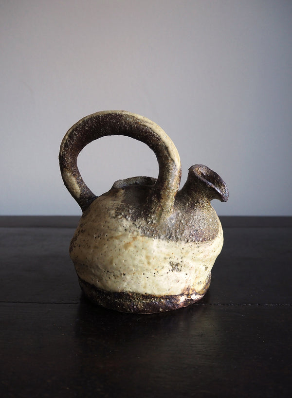 MINITURE ORNAMENTAL ANTIQUE JAPANESE WOOD-FIRED TOBIN TEAPOT - Lead Image