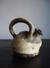 MINITURE ORNAMENTAL ANTIQUE JAPANESE WOOD-FIRED TOBIN TEAPOT - Side 