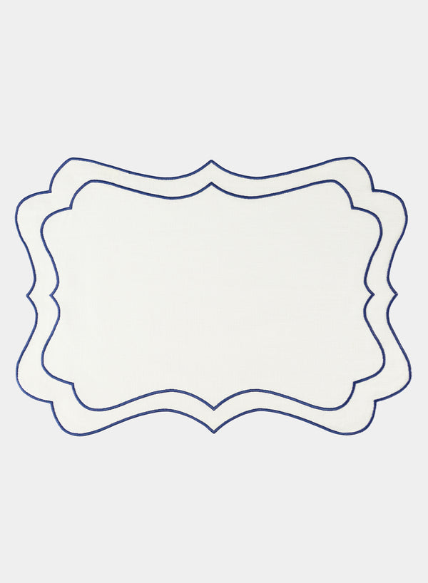 MARIAIDA - SET OF FOUR BRISA IVORY LINEN PLACEMATS - 1