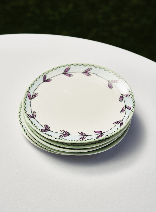 SET OF TWO DINNER PLATES BY MARNI - From the Midnight Flowers collection - 2