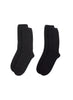 JANECARR - Set Of Two Men’s Ribbed  Cashmere Socks, Charcoal And Black - Two Pairs