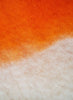 Orange and White Fringed Wool Scarf by Moismont - detail 2