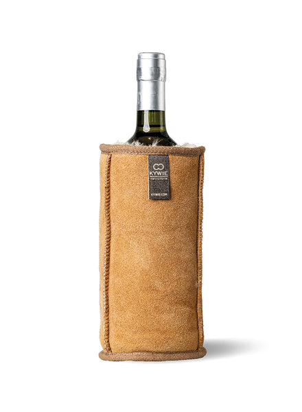 KYWIE Camel Suede Wine Cooler – front