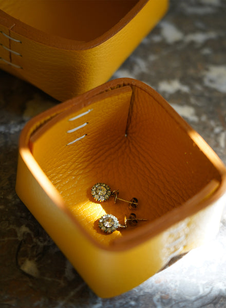 OSCAR MASCHERA - Small Yellow Leather Box - 2