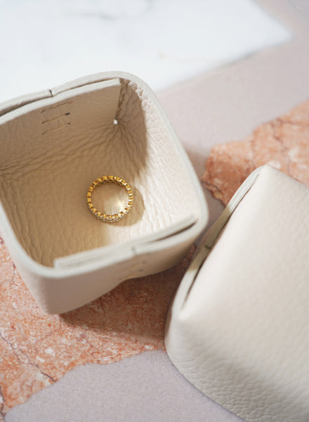 OSCAR MASCHERA - Small Ivory Leather Box - 2