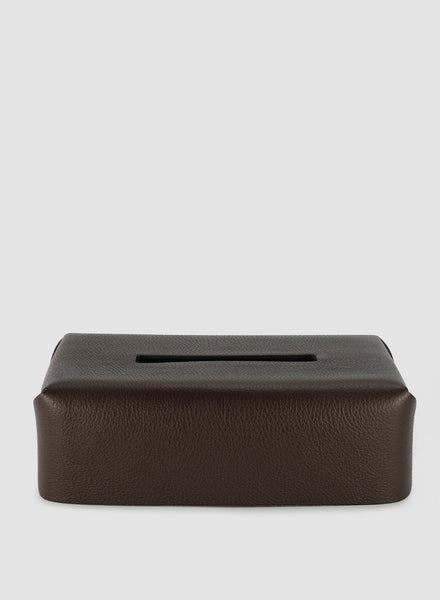 OSCAR MASCHERA - Rectangular Tissue Box - Dark Brown - Front 