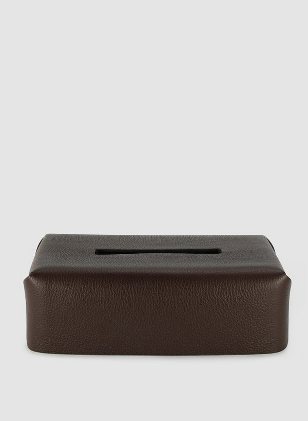 OSCAR MASCHERA - Rectangular Tissue Box - Dark Brown - Front 