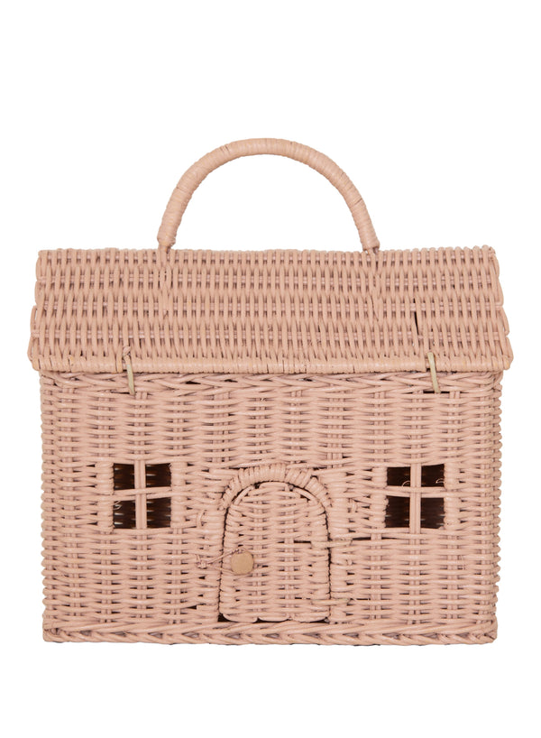 Rose Rattan Casa Clutch - front
