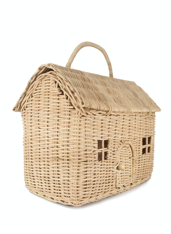 Natural Rattan Casa Clutch - side