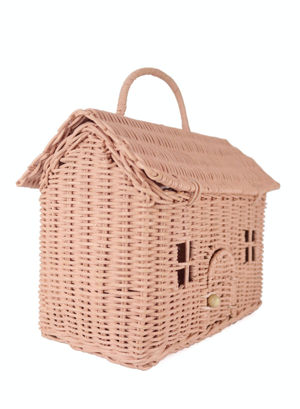 Rose Rattan Casa Clutch - side