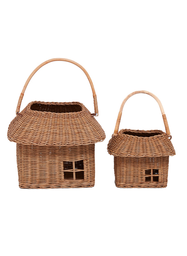 Big Natural Rattan Hutch Basket - duo