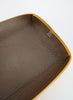 Oscar Maschera - Medium Ochre and Khaki Rectangular Leather Box - 3