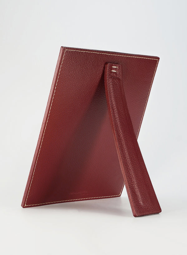 Oscar Maschera - Punti Large Dark Red Leather Photo Frame - 2
